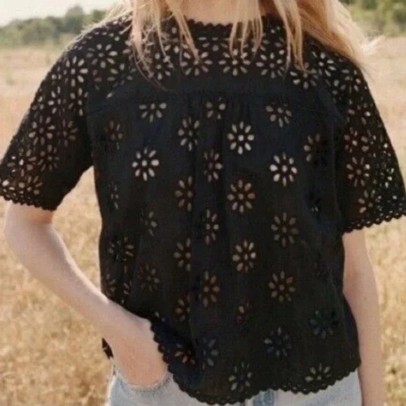 Doen Delphine Eyelet Blouse ~ - Picture 2 of 2